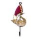Handpainted Peacock Design Iron Wall Hook with Traditional Indian Art